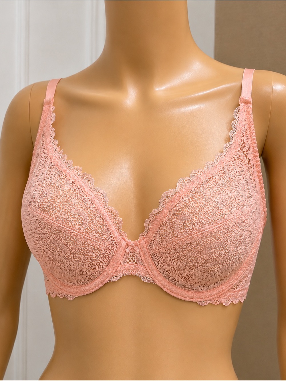 Soma Peach Lace Underwire Bra